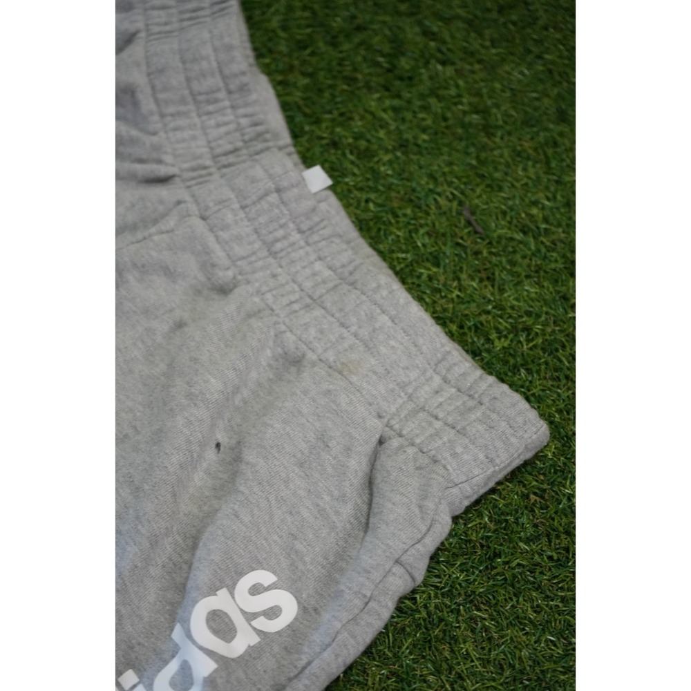 Adidas Athletic Sweat Short Women Medium Gray Logo Elastic Waist Pull-On Running - Picture 5 of 7